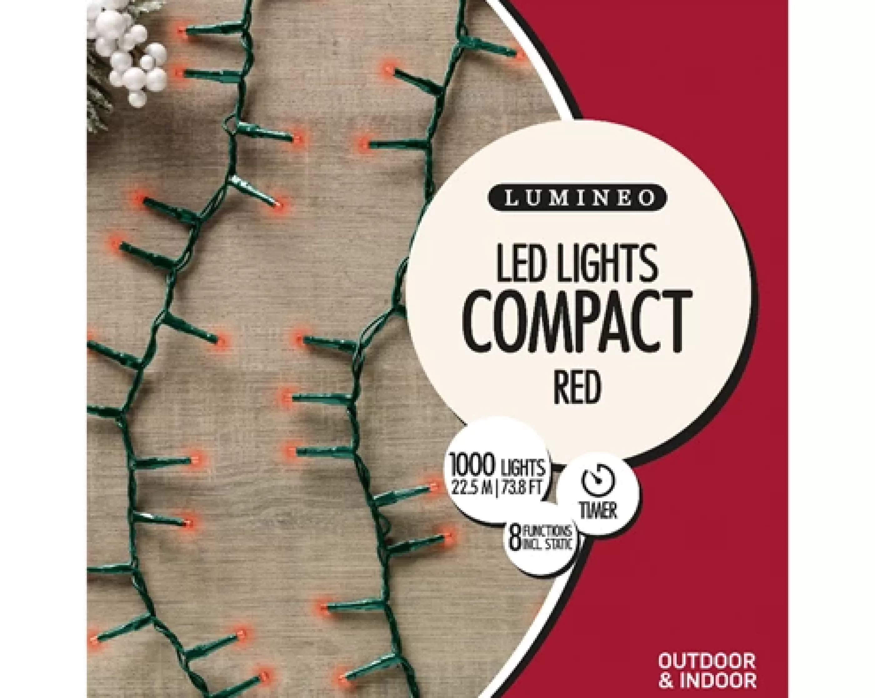 1000 Led Red Compact Twinkle Christmas Lights*Christmas Land Cheap