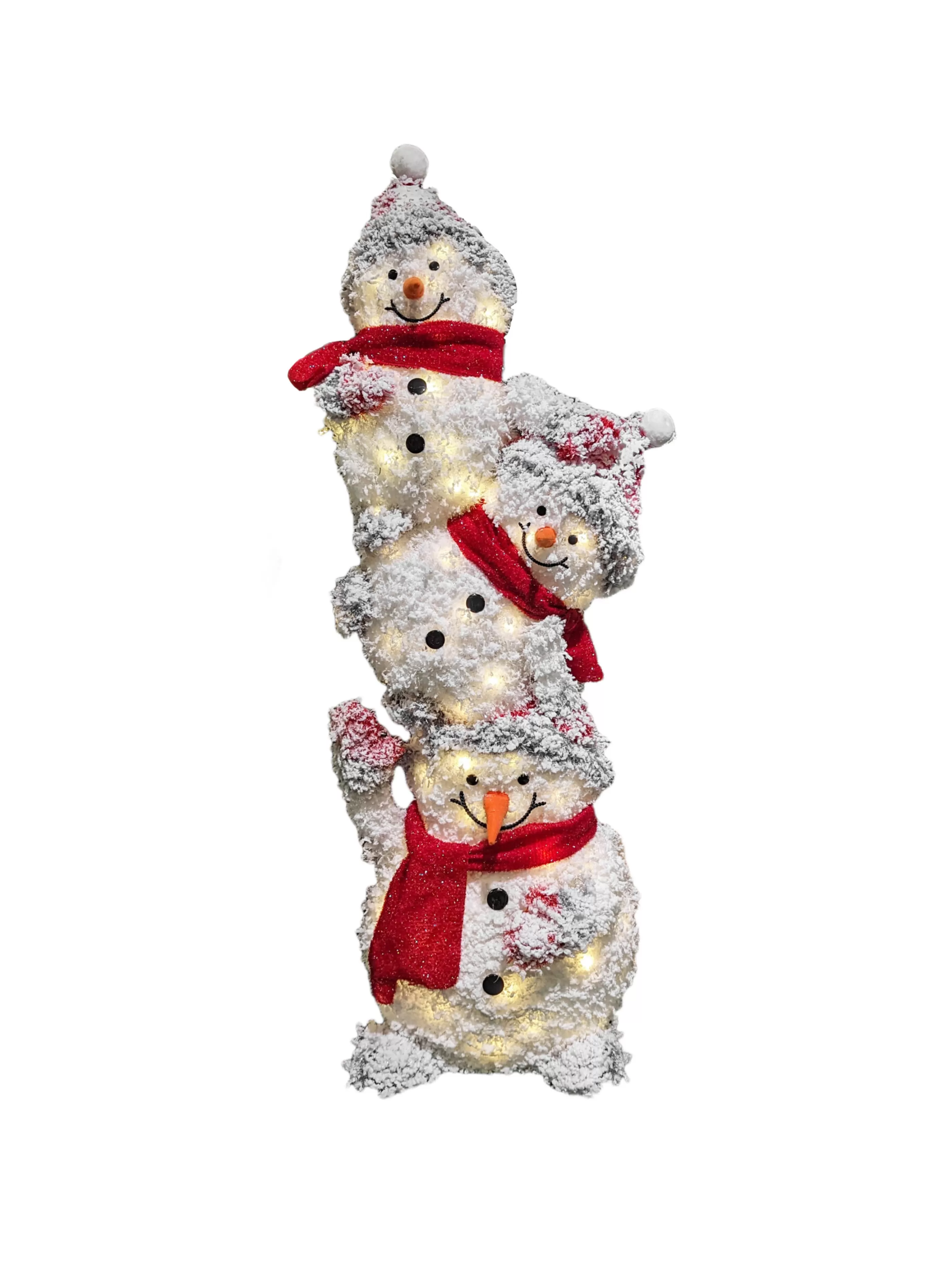 105Cm Snowmen Tower With 70 Warm White*Christmas Land Cheap