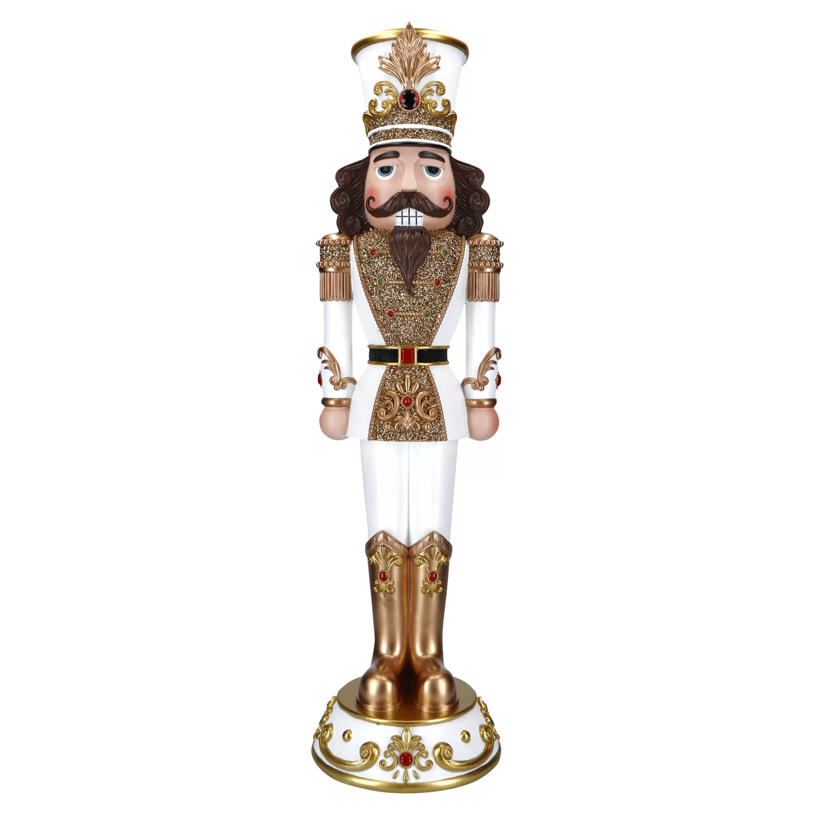 122Cm Nutcracker In White And Gold*Christmas Land Online