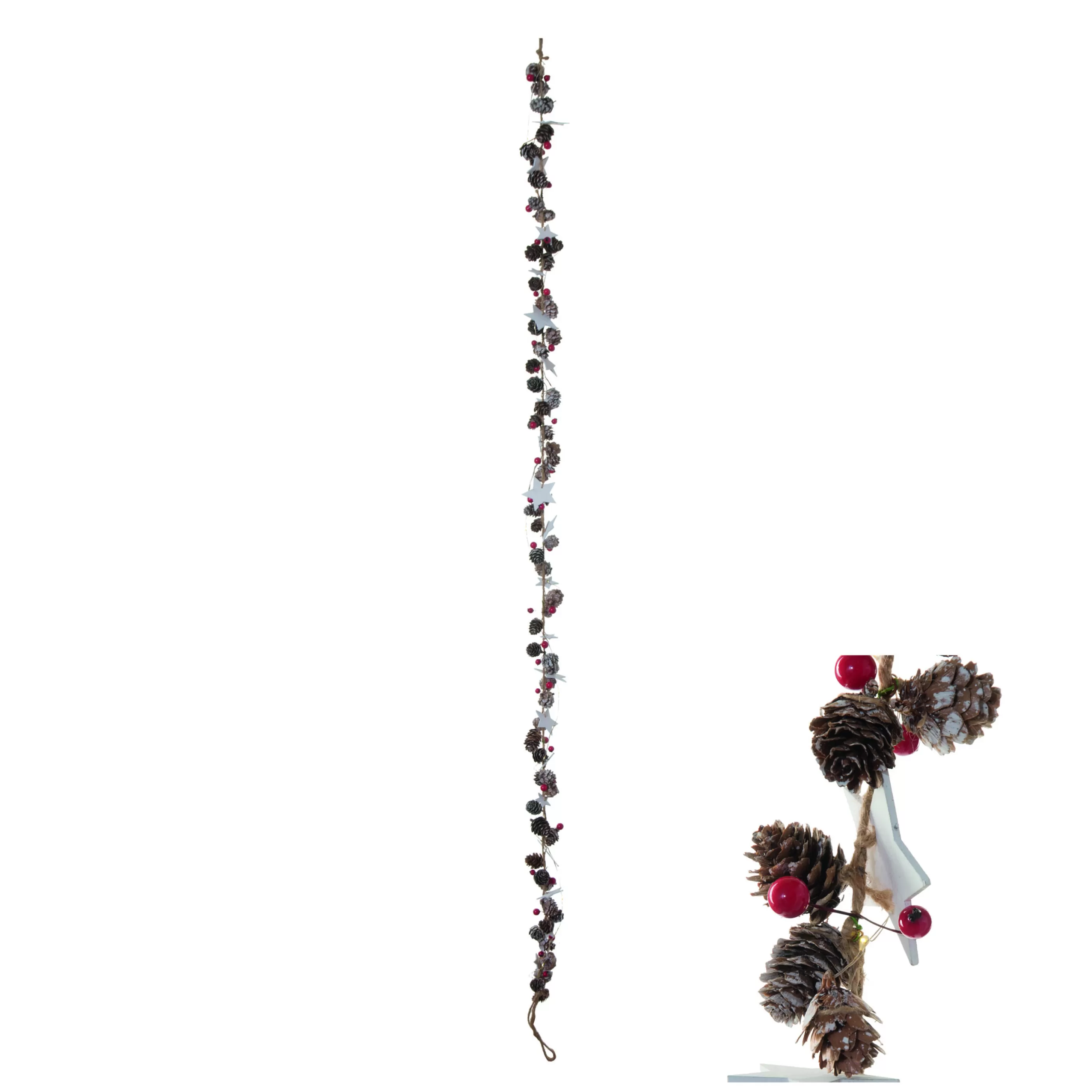 150Cm Pinecone Garland With Led*Christmas Land Online