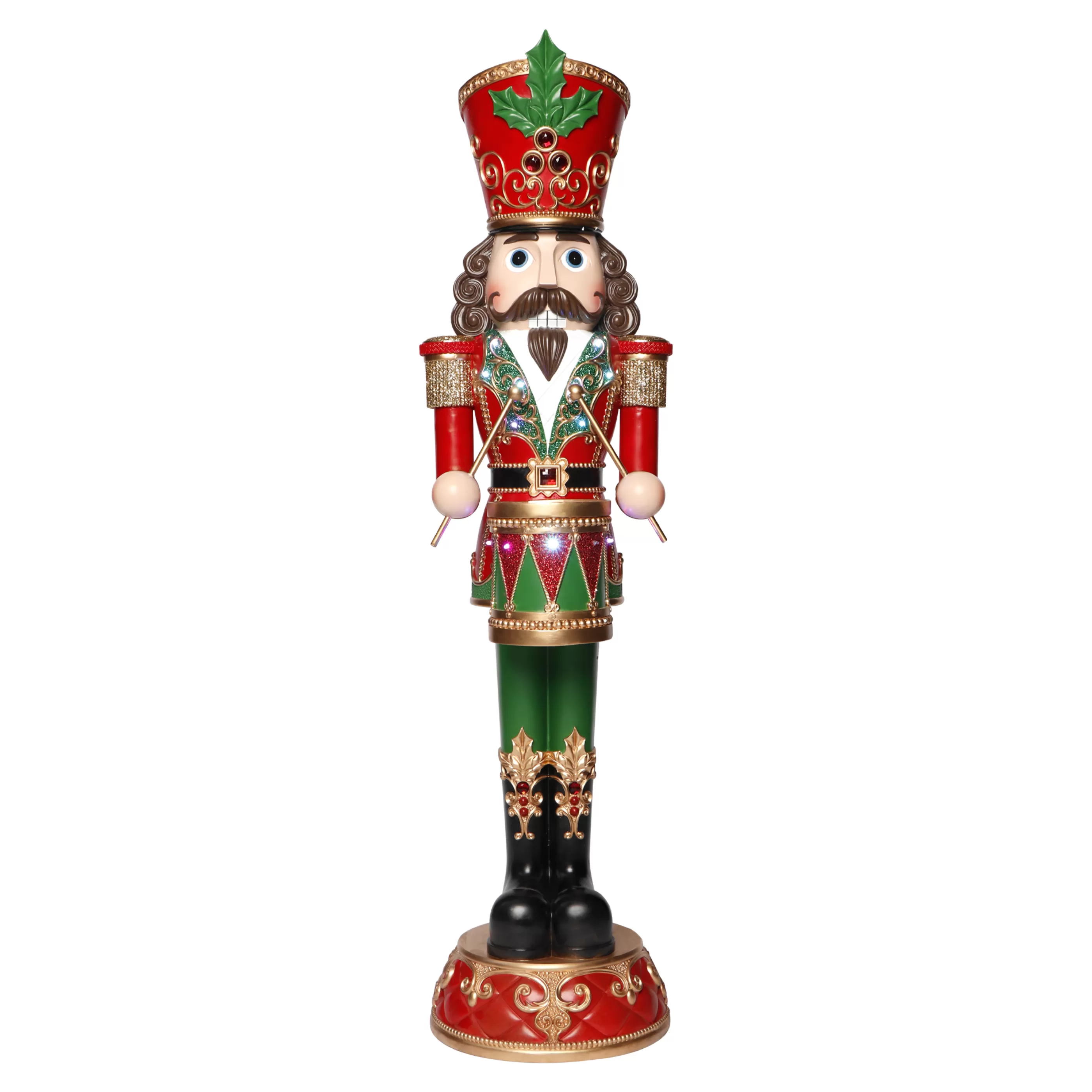 153Cm Led Burgundy Nutcracker*Christmas Land Sale