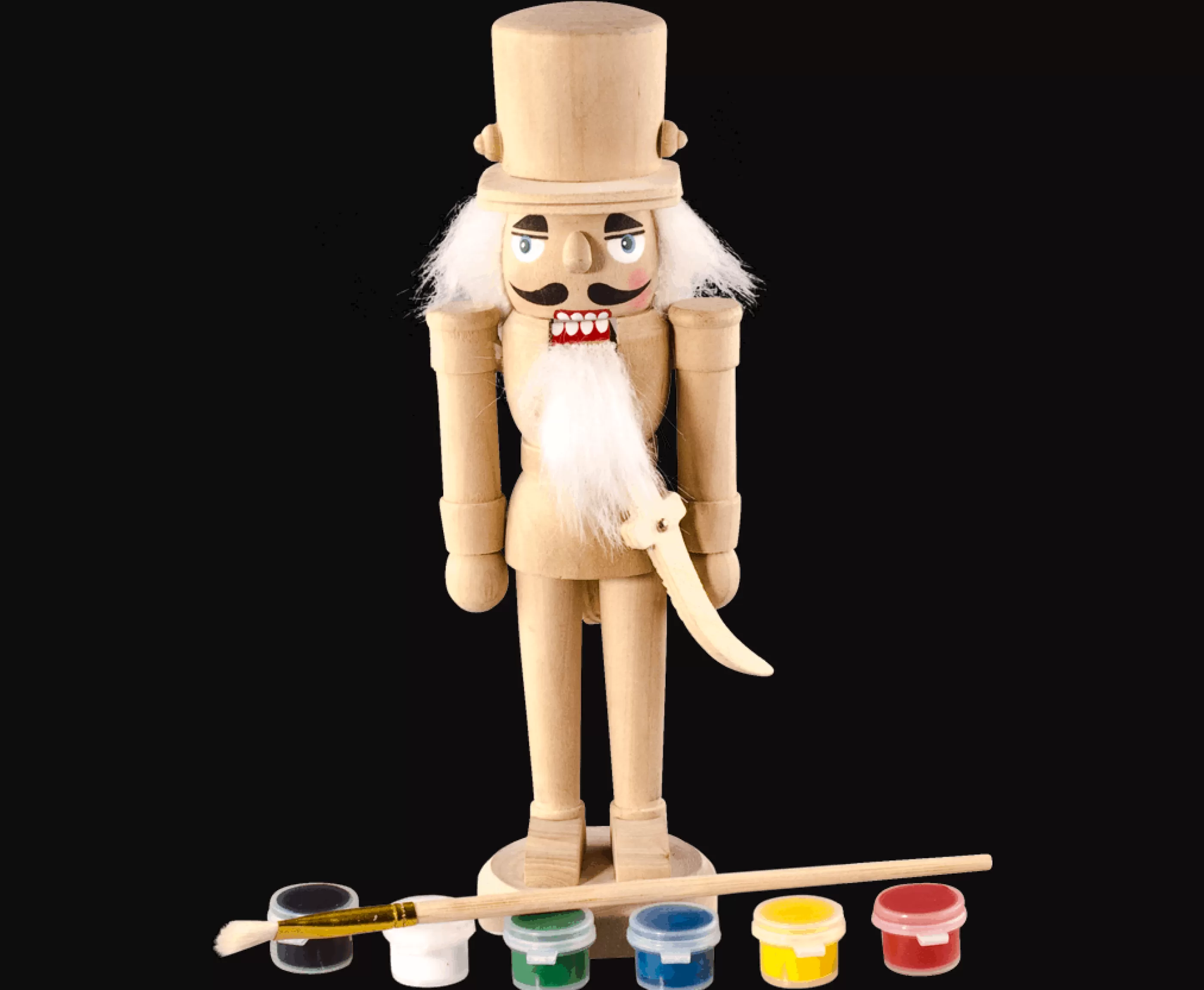 20Cm Diy Nutcracker With Brush And Paint*Christmas Land Sale