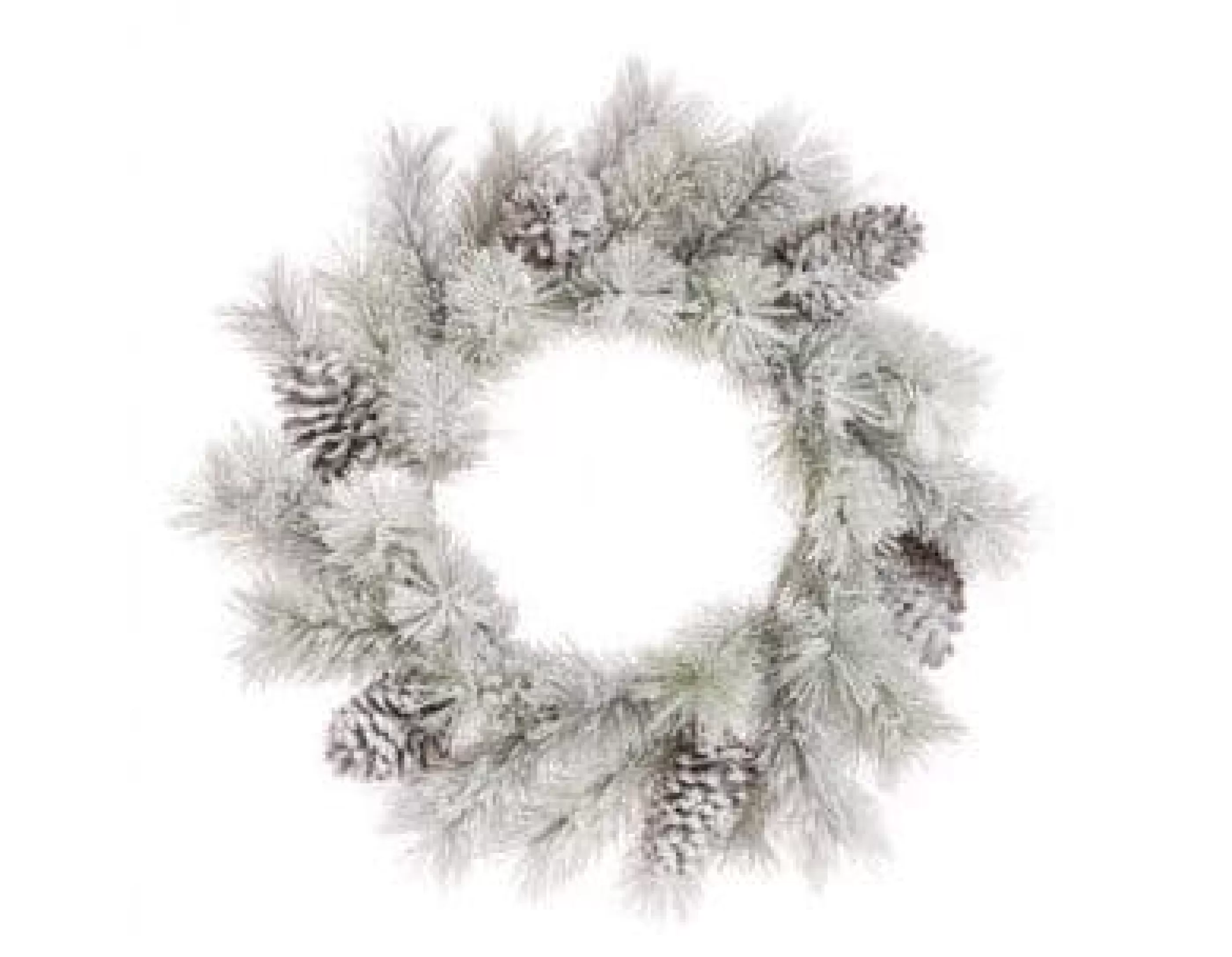 24″ (60Cm) Flocked Pinecone Christmas Wreath*Christmas Land Best Sale