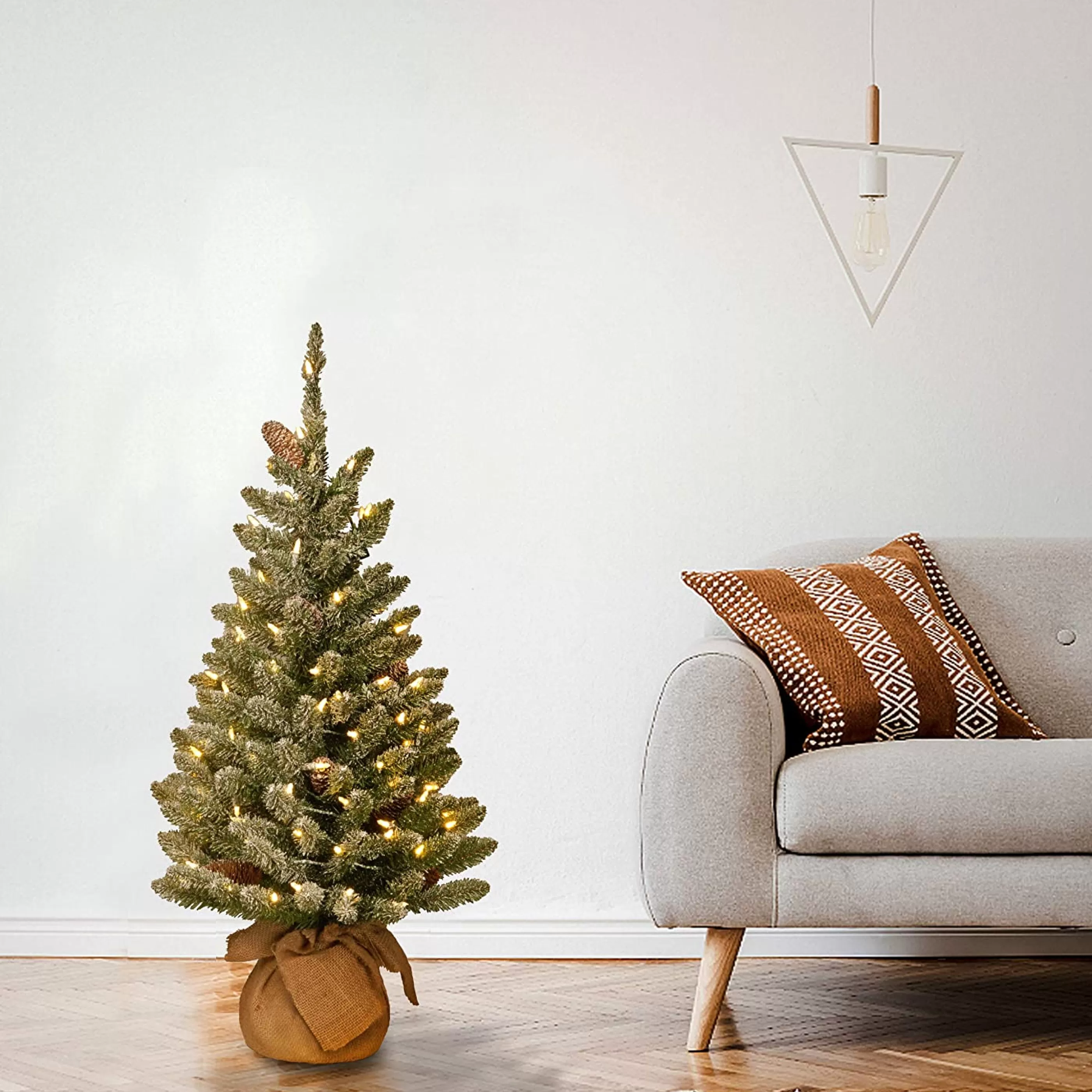 3Ft Snowy Concolor Fir Pre-Lit Artificial Christmas Tree*Christmas Land Best