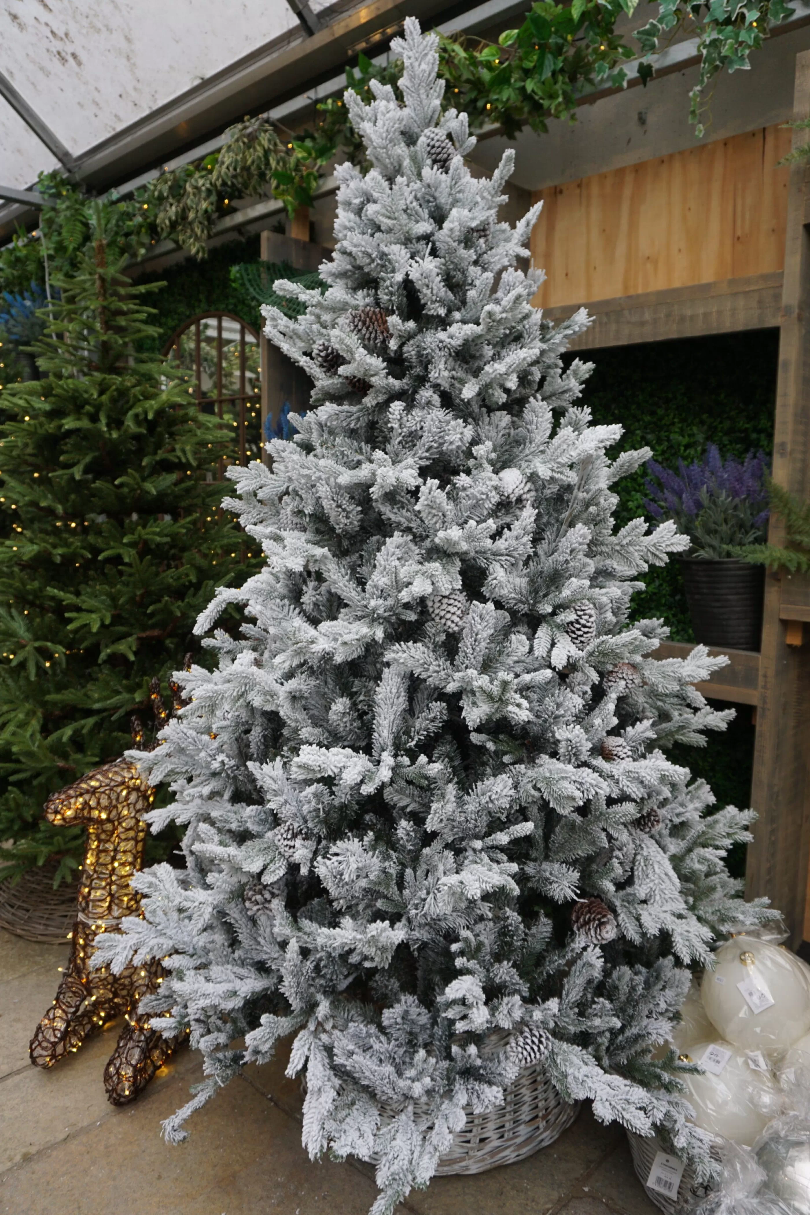 7.5Ft Feel Real Snowy Waterford Pine Artificial Christmas Tree*Christmas Land Clearance