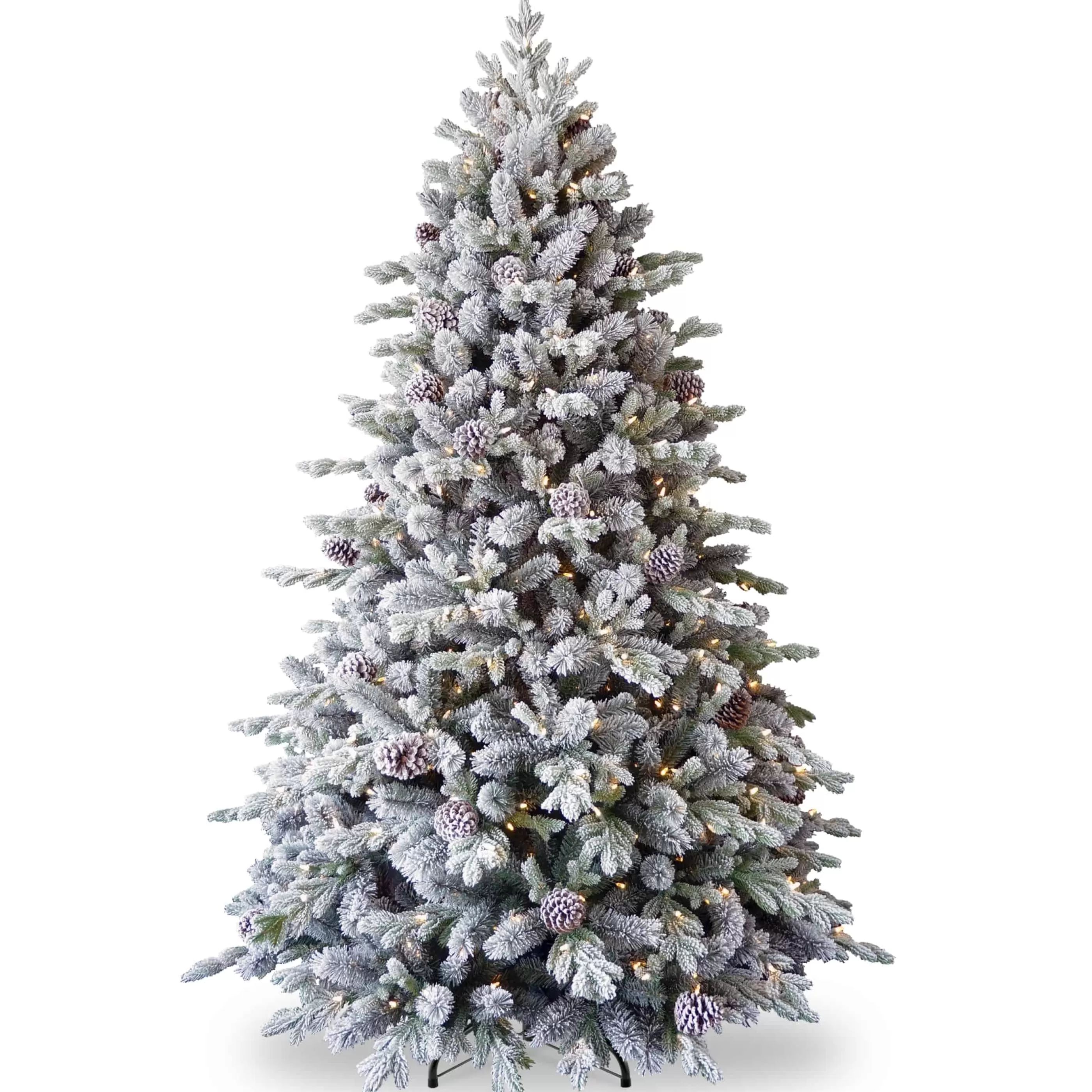 7.5Ft Feel Real Snowy Waterford Pine Pre-Lit Artificial Christmas Tree*Christmas Land Cheap