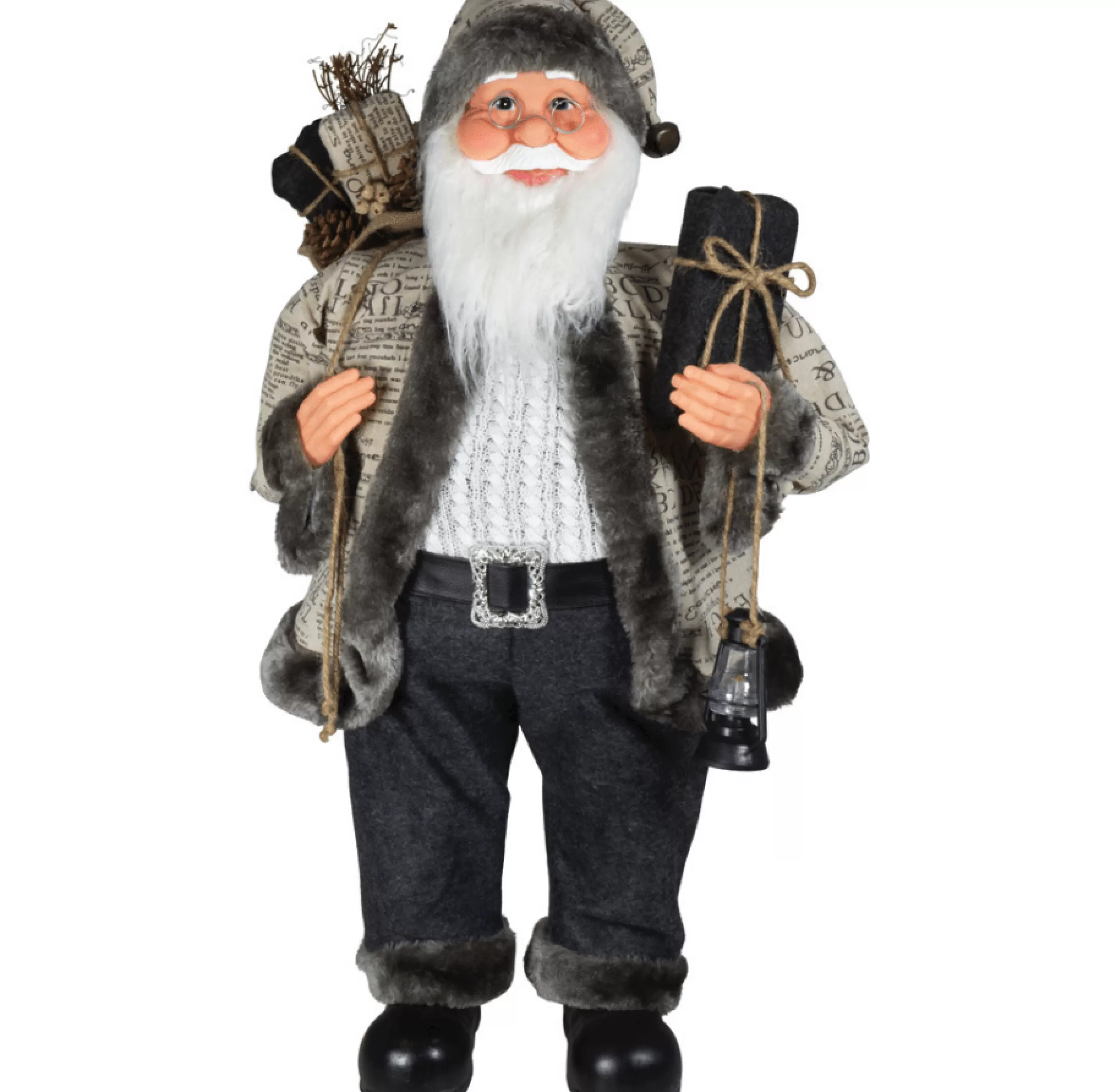 80Cm "Oskar" Santa Figurine*Christmas Land Fashion