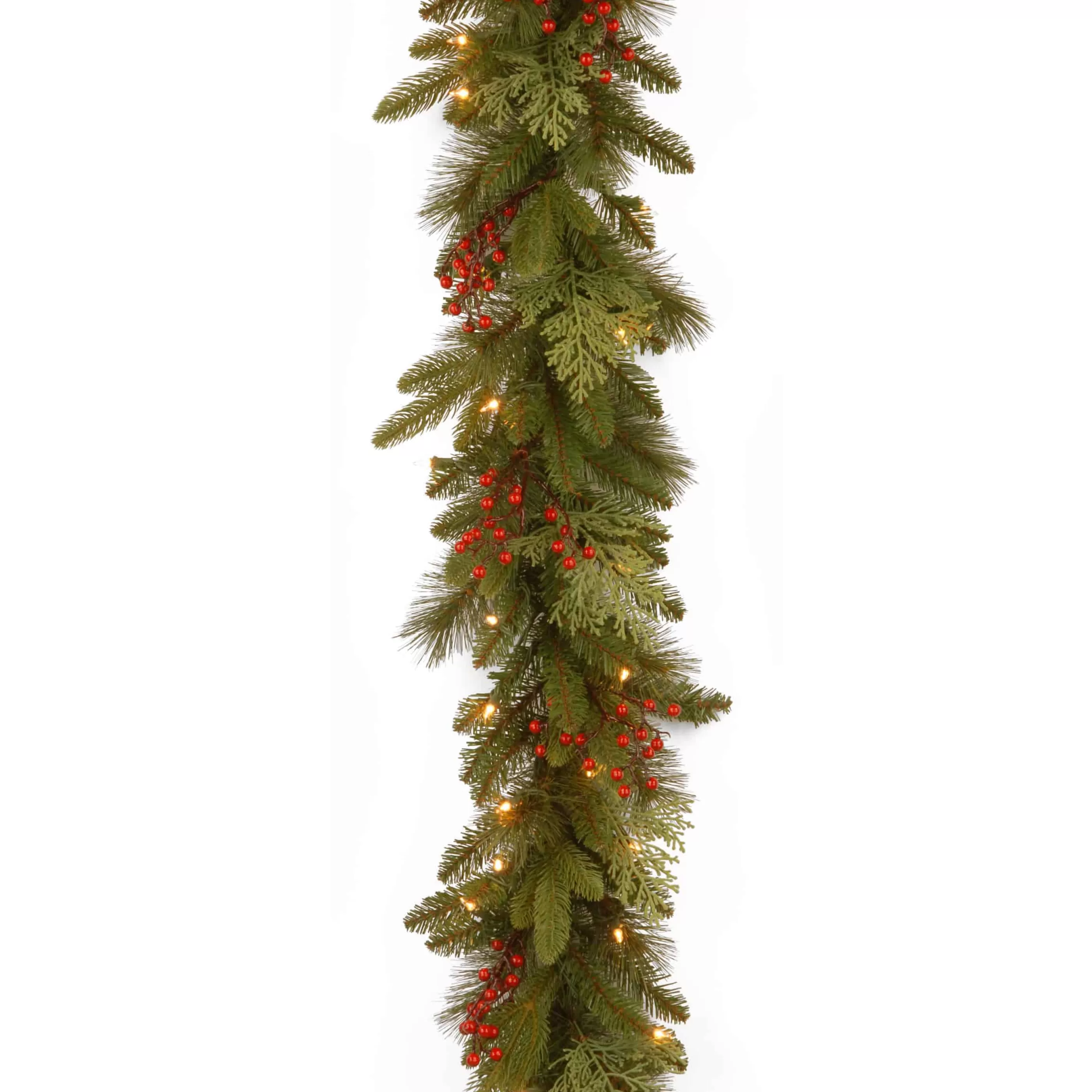 9Ft Feel Real Classical Collection Pre-Lit Christmas Garland*Christmas Land Store