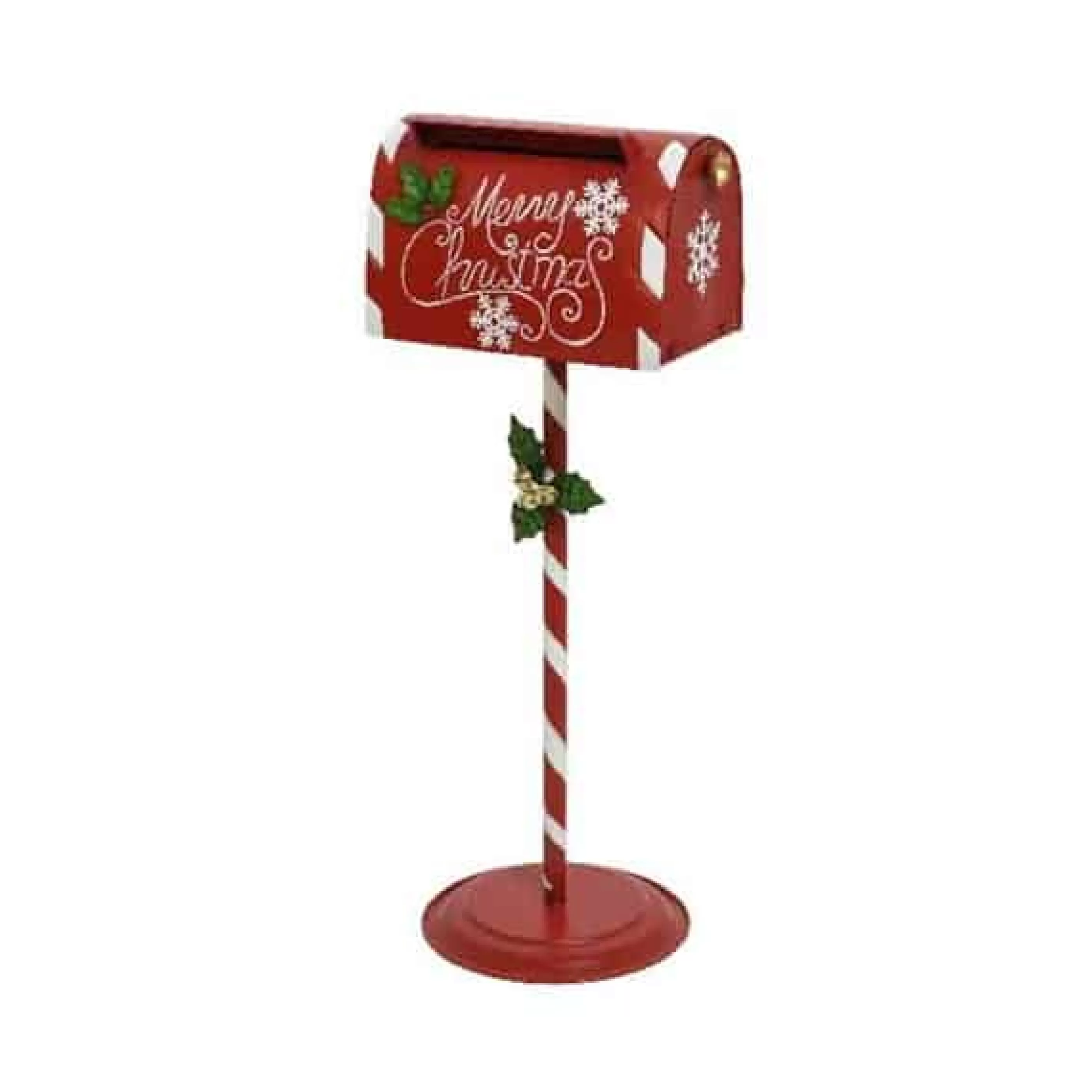 Christmas Zinc Santa Mailbox On Stand 89Cm*Christmas Land Clearance