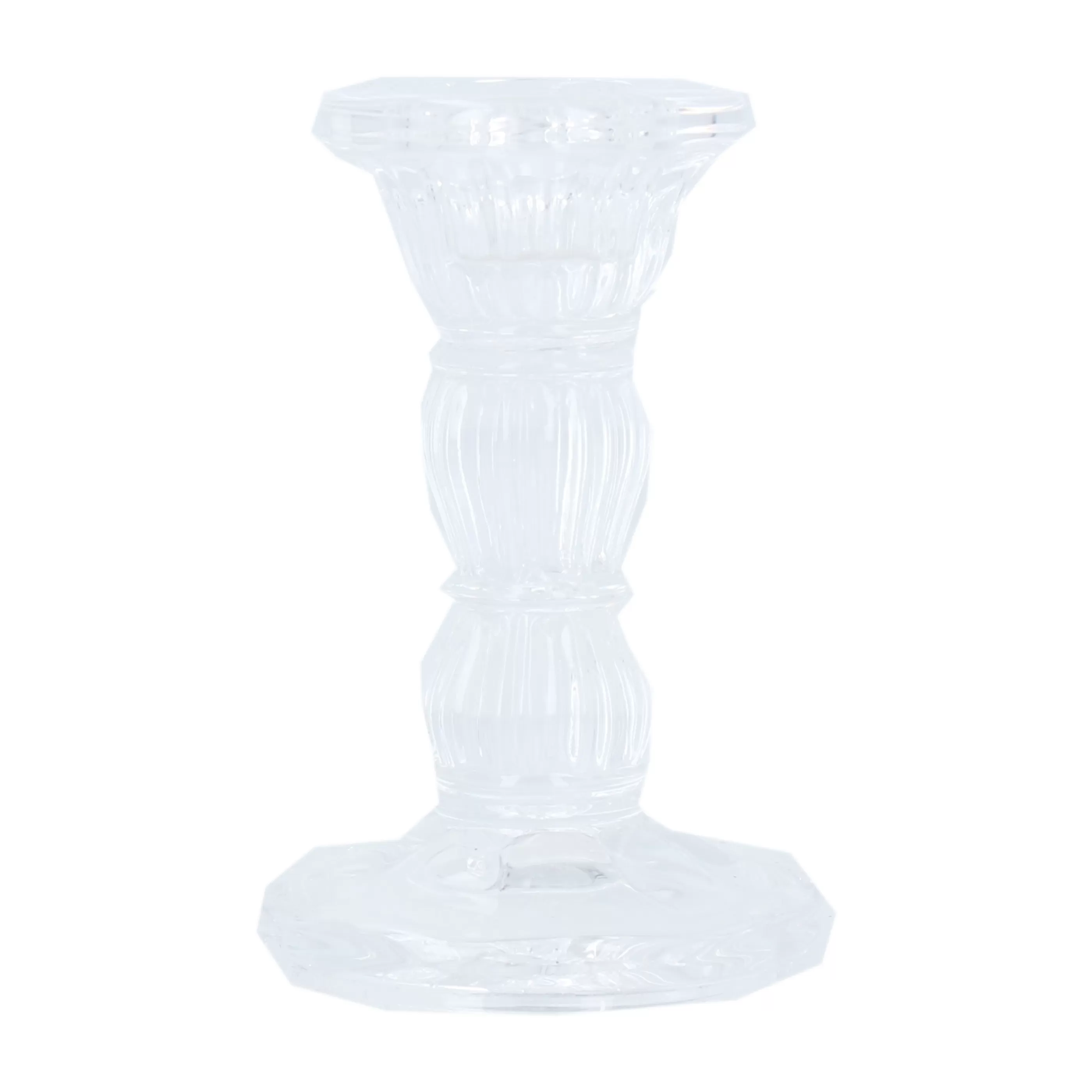 Clear Glass Candle Holder*Christmas Land Sale