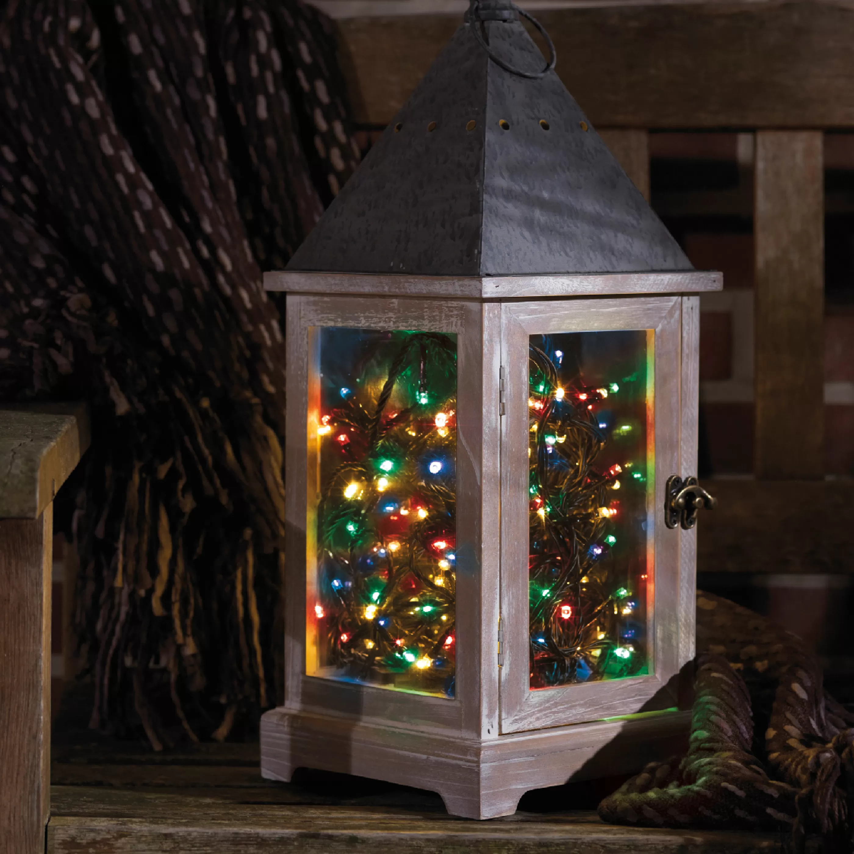 Durawise Multicoloured Battery Christmas Lights With Timer (Black Wire) Various Sizes*Christmas Land New