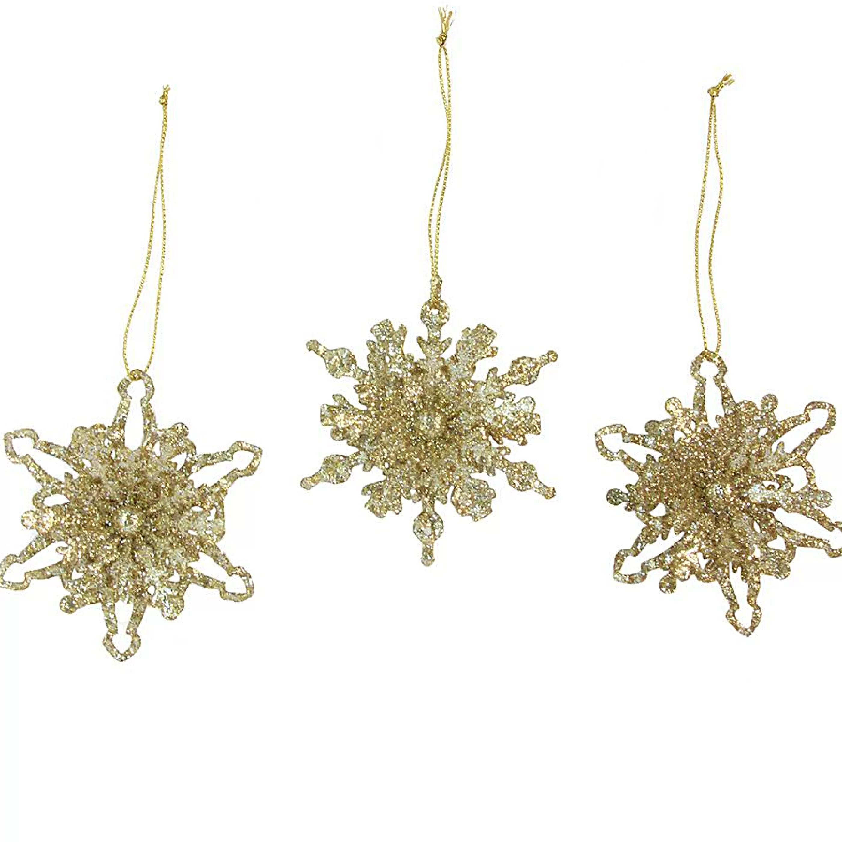 Gold Glitter Snowflake – Christmas Tree Decor*Christmas Land Best