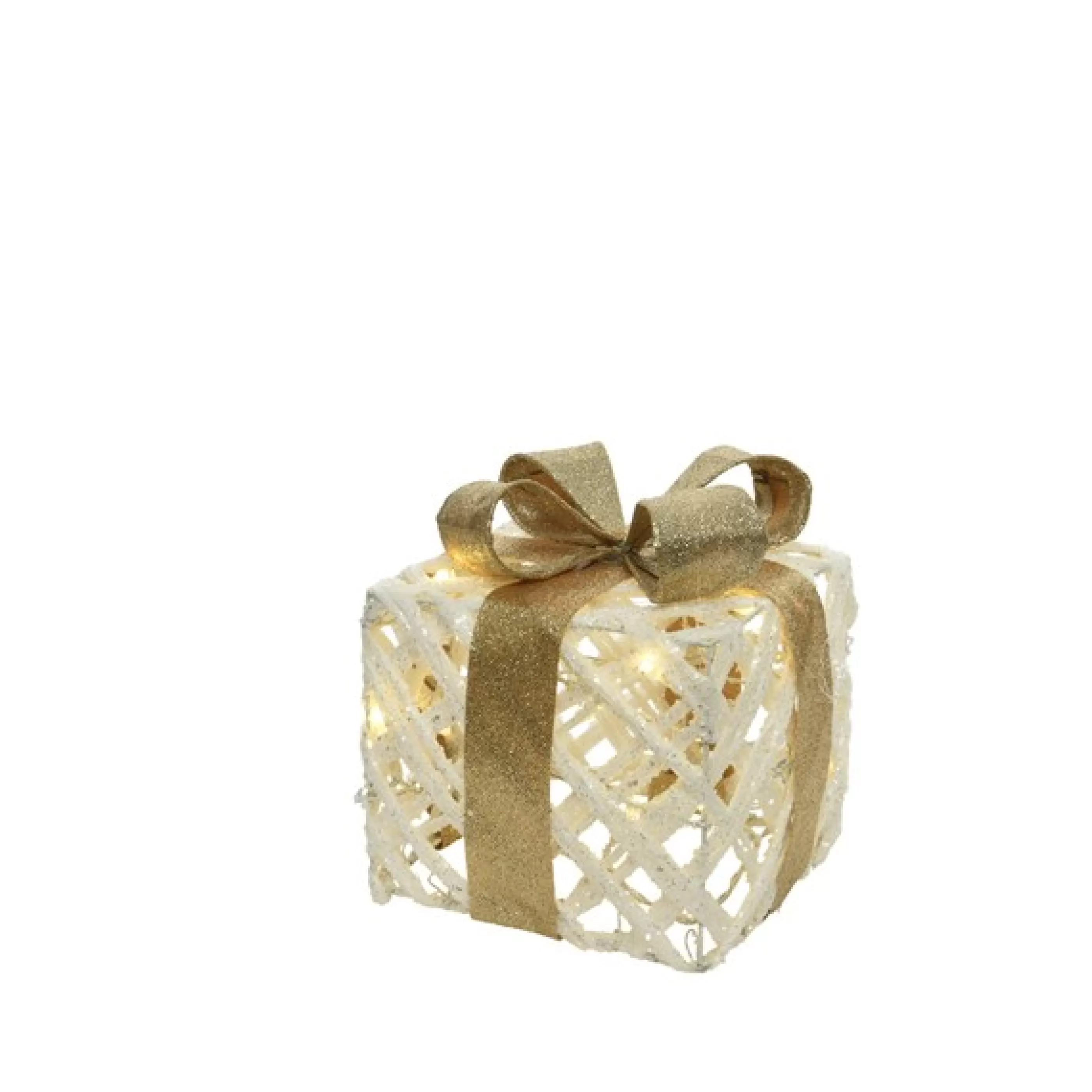 Led Gold Ribbon Gift Box Set*Christmas Land Sale