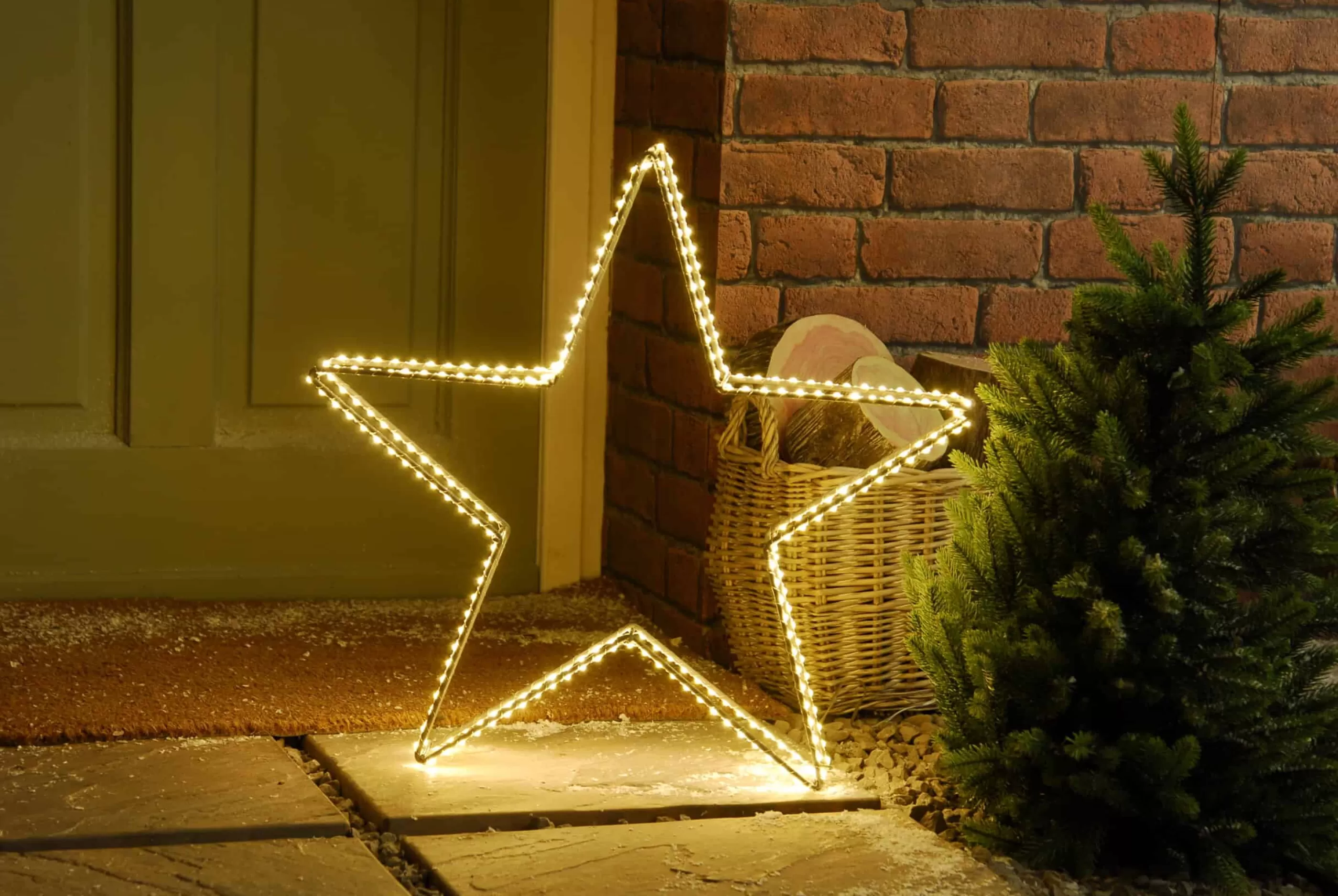 Light Up Open Star – Warm White – 3 Configurations*Christmas Land Outlet