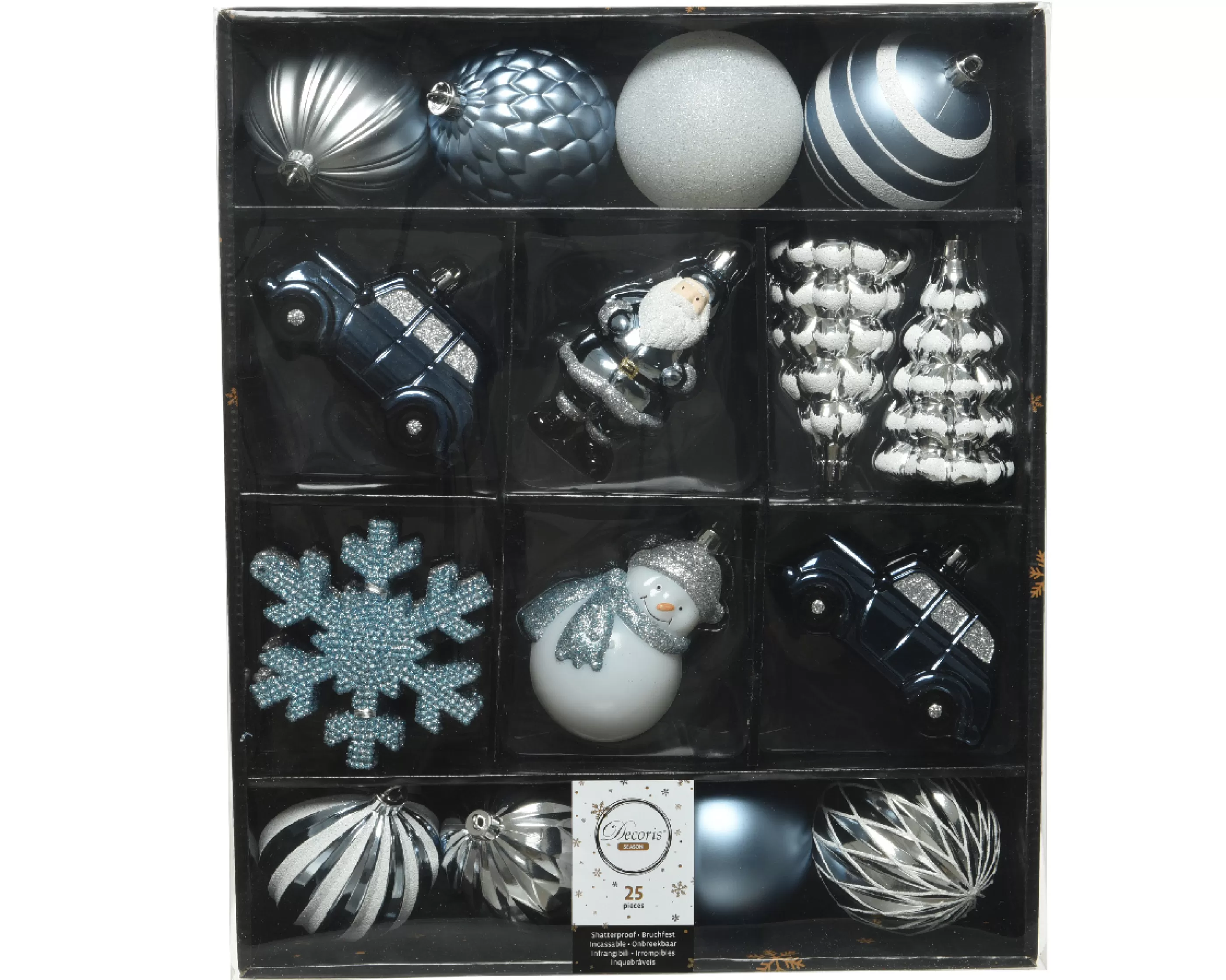 Mixed Christmas Bauble Box Winter Blue*Christmas Land Online