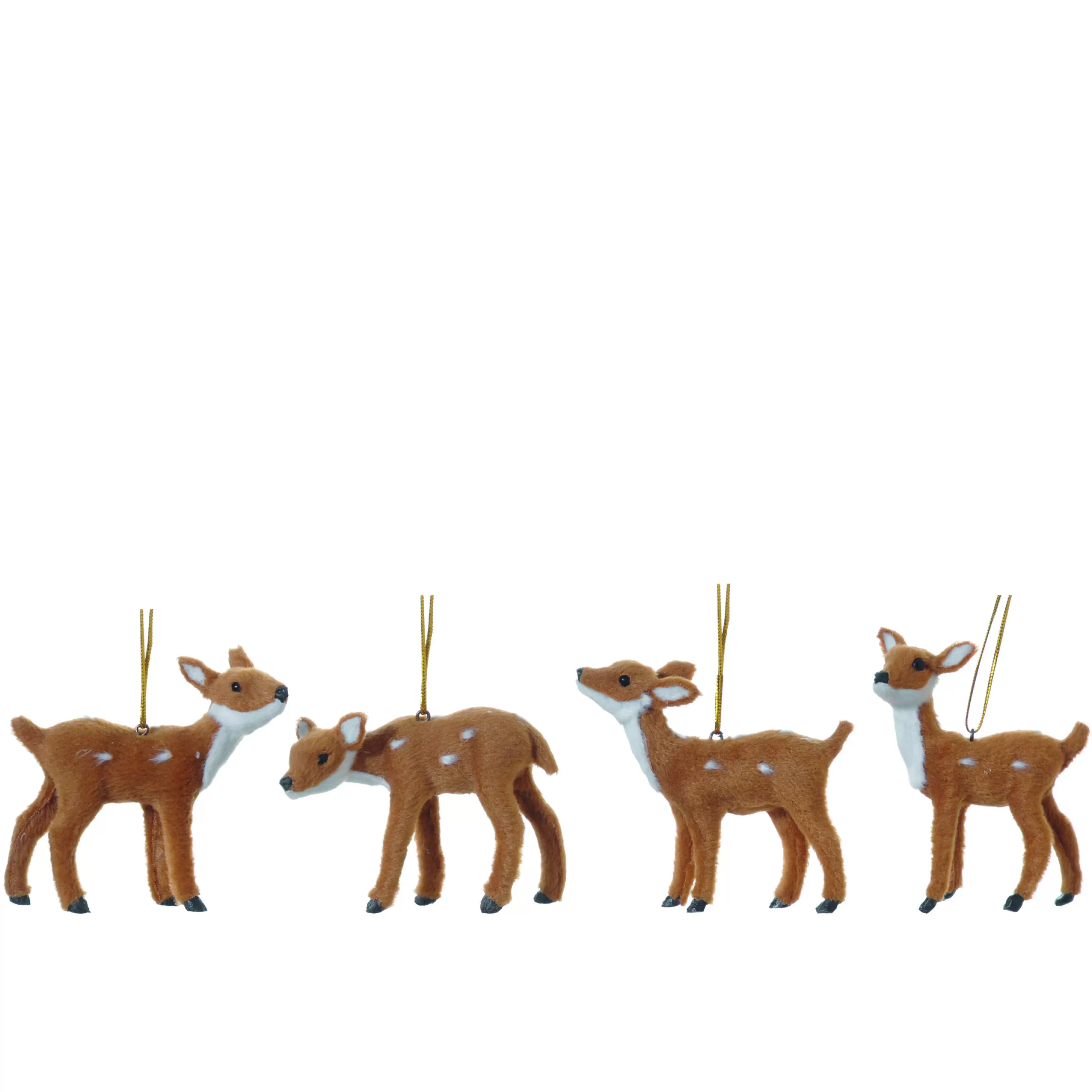 Set Of 4 Suspended 10Cm Assorted Deer Decorations*Christmas Land Best