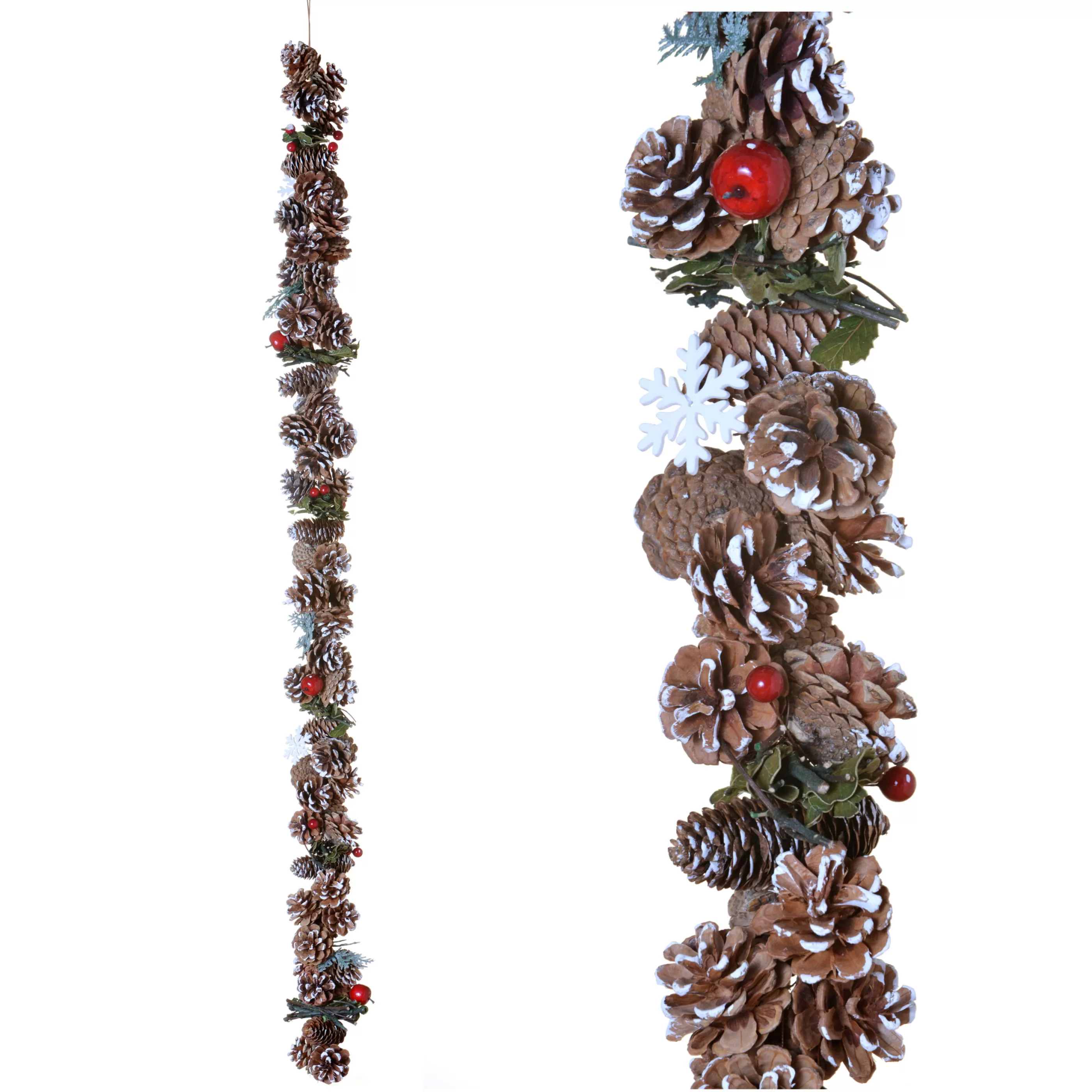 Snowflake Pinecone Garland – 75Cm And 120Cm*Christmas Land Clearance