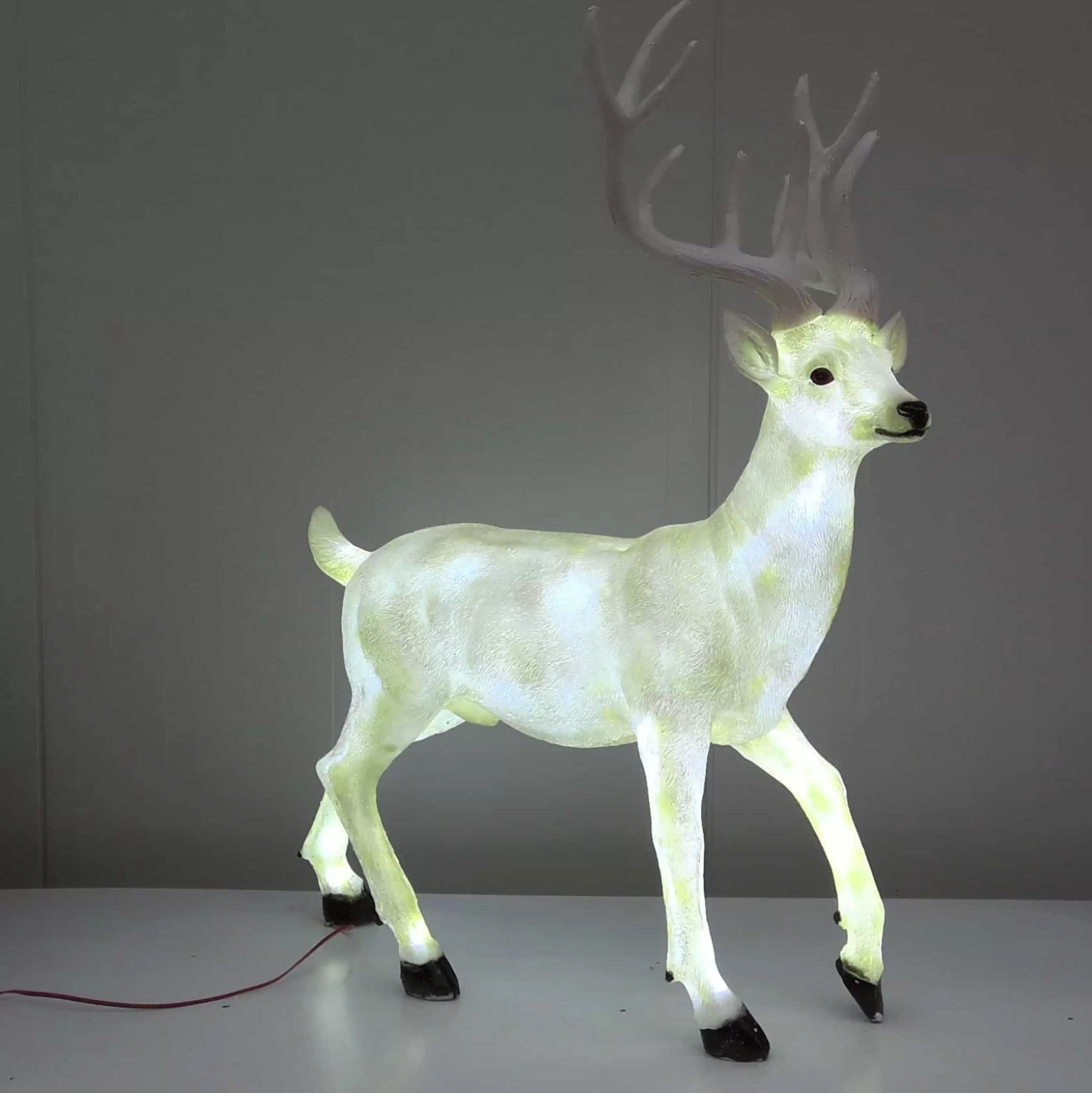 Standing Stag Deer With Cool White Led Lights*Christmas Land Cheap